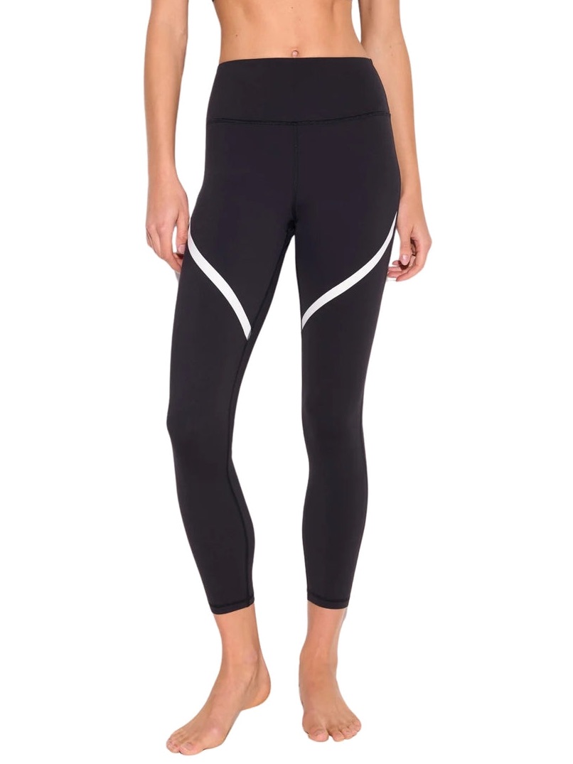 Spiritual Gangster Color Block Leggings Black White High Rise Size Small